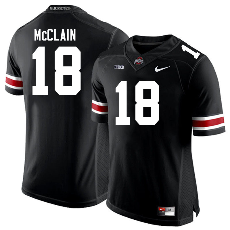 Men #18 Jaylen McClain Ohio State Buckeyes College Football Jerseys Stitched-Black